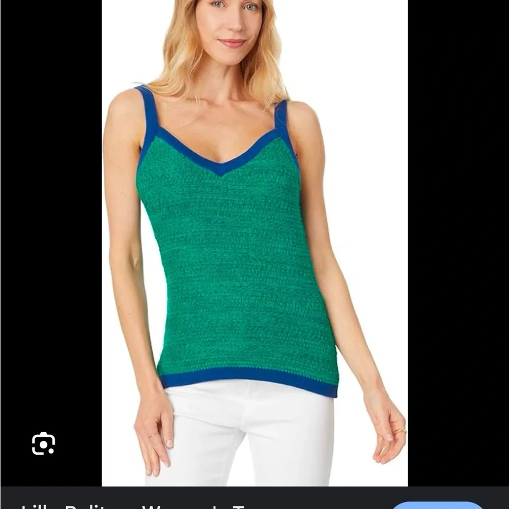 Lilly Pulitzer Green and Blue Sweater Set - Picture 3 of 3